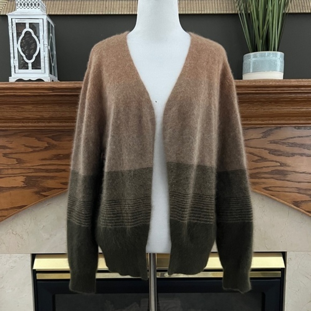 SWTR Women's Combed Asiatic‎ Raccoon Open Front Luxe Cardigan Sz. S